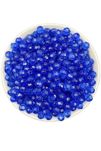 Hedef Bijuteri 50 جرام 8 مللي متر ساكس أزرق داكن اللون قرص العسل نموذج خرز أك...