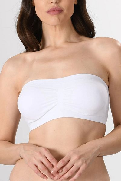 Miss Fit Women's Strapless Padded Knitted Seamless Basic Women's Bandeo Bustier