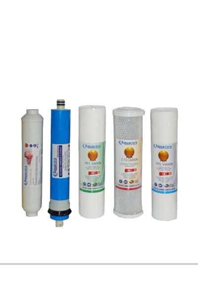 AQUACORA 5'li Tam Takım Su Arıtma Filtre Seti