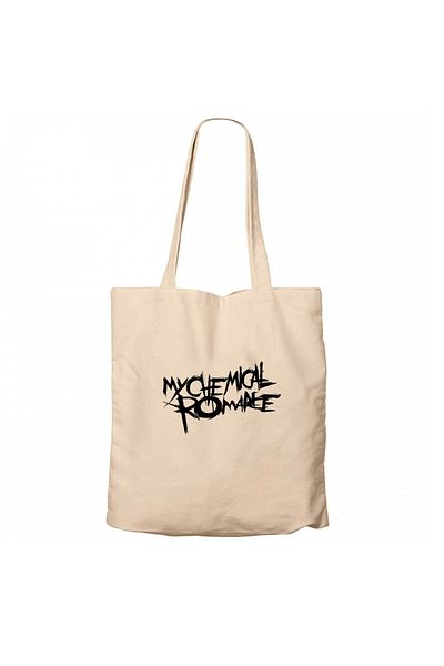 Z zepplin My Chemical Romance Logo Symbol Cream Canvas Tote Bag