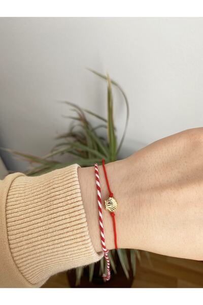 Bidüğüm Marteniçka Deniz Kabuğu Bileklik Ve Kadın Bileklik Seti