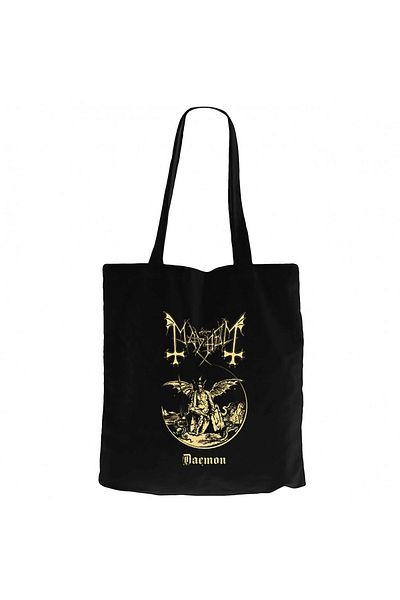 Z zepplin Mayhem Daemon King Black Canvas Tote Bag