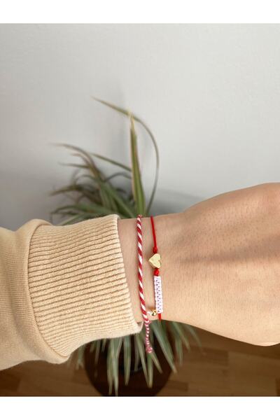 Bidüğüm Marteniçka Kalp Bileklik Ve Kadın Bileklik Seti