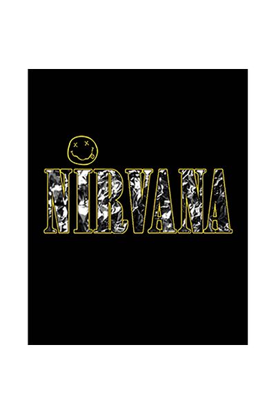 Z zepplin Logo și text Nirvana Patch mare pentru spate