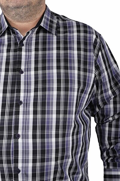 Starbattal Ανδρικό πουκάμισο μεγάλου μεγέθους Estacional 23373 Μαύρο