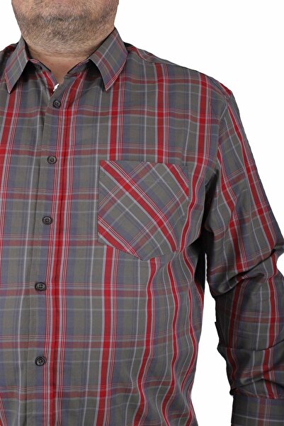 Starbattal Ανδρικό πουκάμισο με τσέπες σε μεγάλο μέγεθος Estacional 23372 Khaki