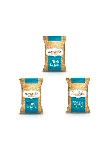 Hacıbaba Foil 100gr - 3 Pieces Medium Roasted Turkish Coffee
