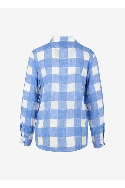 U.S. Polo Assn. Cămașă de damă cu guler de cămașă cu model albastru - Etro