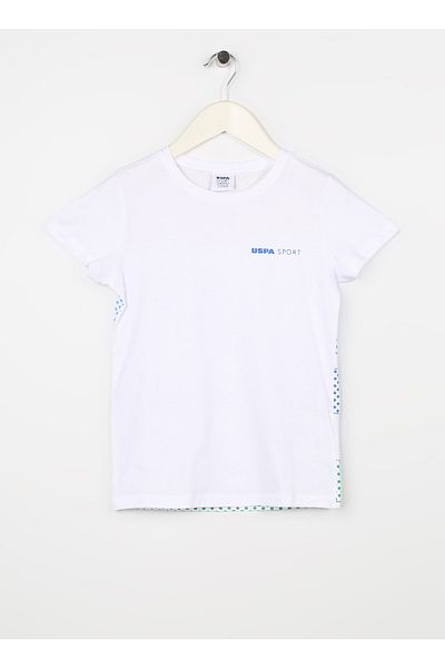 U.S. Polo Assn. Tricou alb simplu pentru băiat Punokids