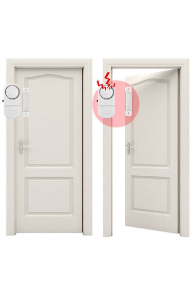 Derwell Yeni 2023 Kapı Pencere Alarmı Yüsek Uyarı Sesli Manyetik 90 Db Alarmlı Pilli Kapı Pencere Mini Alarm