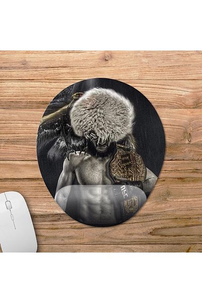 Pixxa موديل لوحة ماوس مع مسند للمعصم من Khabib Nurmagomedov - بيضاوي واحد