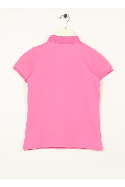 U.S. Polo Assn. Απλό ροζ μπλουζάκι για κορίτσια Tp01-ıy023