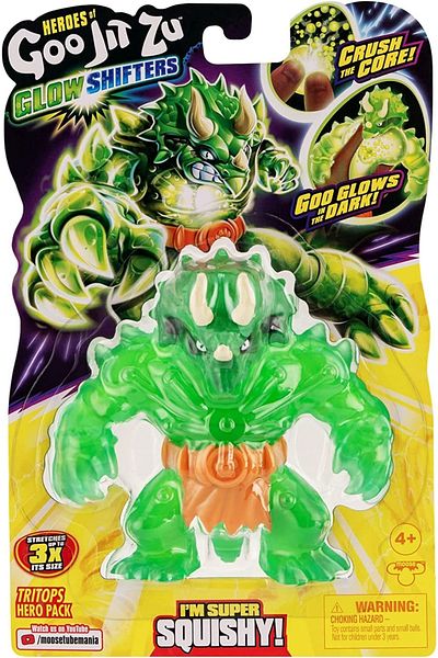 GIOCHI PREZIOSI Goojitzu Glowshifter Glowing in the Dark Gjt41000 Single Figure Original Licensed Tritops Hero Pack