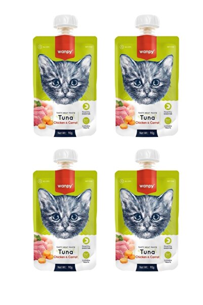 Wanpy Taze Ton Balıklı & Tavuklu Kedi Et Ezmesi 90 Gr. X 4 Adet