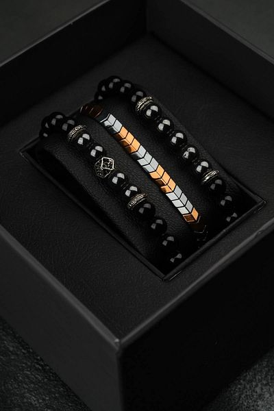 Jack Ferrero 3 Piece Men's Bracelet Set