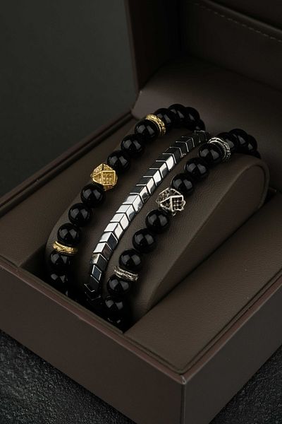 Jack Ferrero 3 Piece Men's Bracelet Set