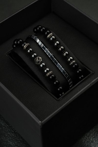 Jack Ferrero 3 Piece Men's Bracelet Set