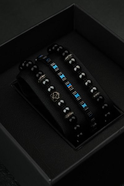 Jack Ferrero 3 Piece Men's Bracelet Set