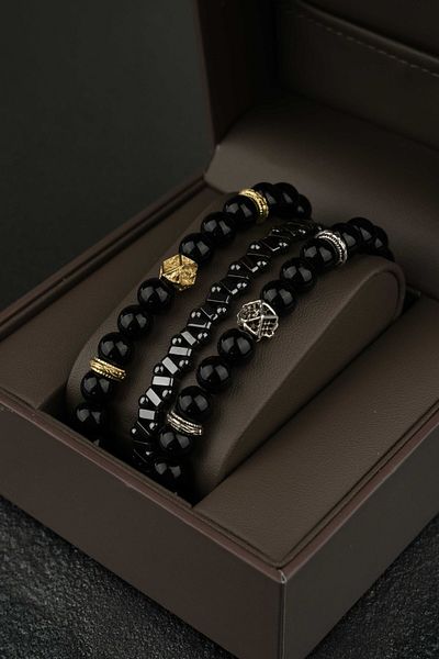 Jack Ferrero 3 Piece Men's Bracelet Set