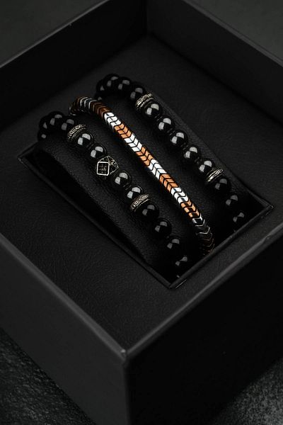 Jack Ferrero 3 Piece Men's Bracelet Set