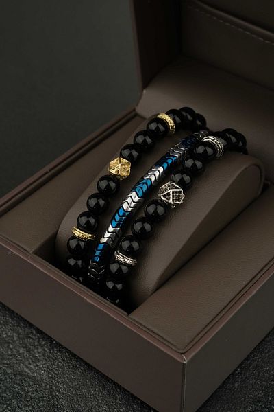 Jack Ferrero 3 Piece Men's Bracelet Set