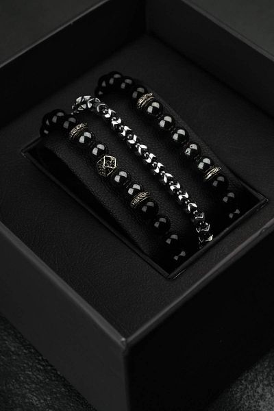 Jack Ferrero 3 Piece Men's Bracelet Set