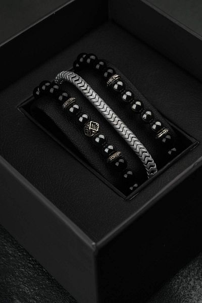 Jack Ferrero 3 Piece Men's Bracelet Set