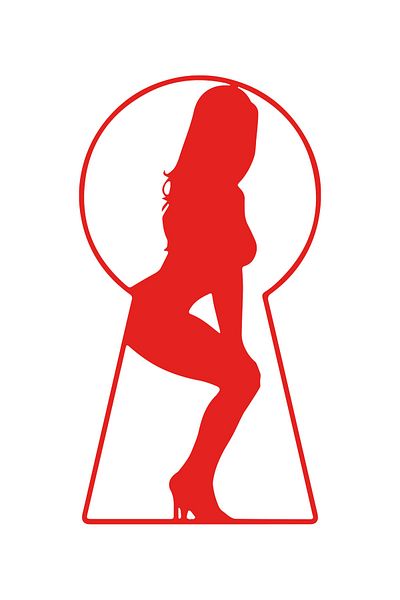 MegaSticker Autocolant Nude Keyhole Auto, Motocicletă, Cască, Laptop, Parbriz 13x7 Cm