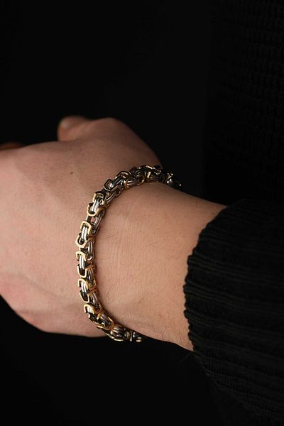 Jack Ferrero Men's Steel Color-Free Invoice Bracelet
