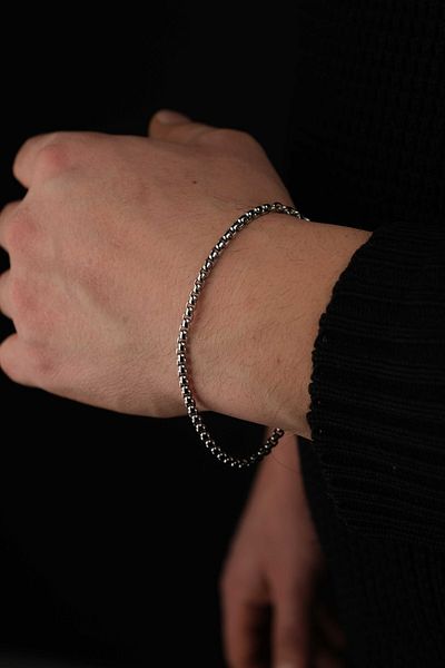 Jack Ferrero Men's Steel Color-Free Invoice Bracelet