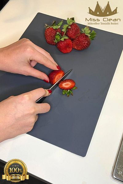MissClean Gray Color Flexible Unbreakable Cutting Board Flexible Cutting Board Practical Cutting Mat 28*36 Cm