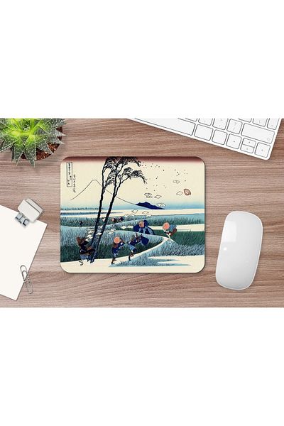 daystore لوحة ماوس Hokusai Ejiri In The Suruga Province مقاس 17 × 21 سم
