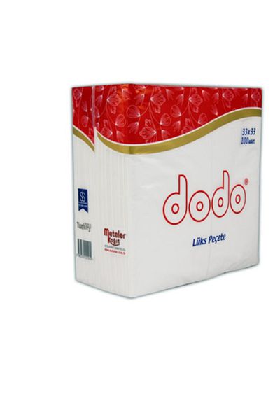 Dodo 33*33 Cm Waiter Fold White Luxury Napkin