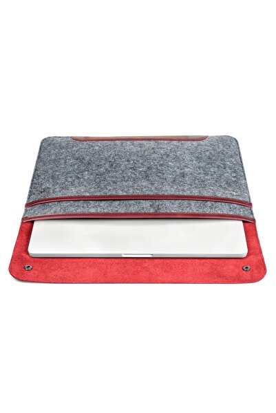 MegaGear Калъф за MacBook Pro от естествена кожа и флийс (15 инча), (16 инча) – лилав