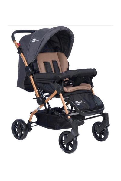 4 Baby Olympus Gold Çift Yönlü Bebek Arabası Kahverengi
