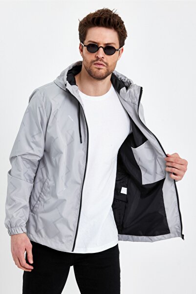 Rompasso Сірий чоловічий сезонний піджак, що не пропускає воду та вітер