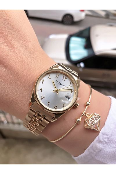 Homies New Season Brand Women's Wristwatch and Bracelet Gift