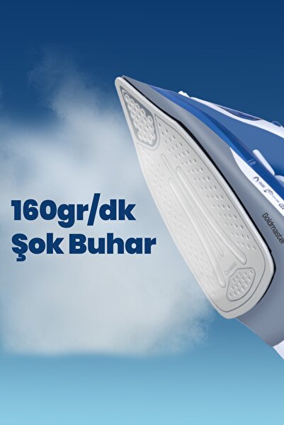 GOLDMASTER Starjett 2200 Watt Nano Ceramic Based Large Water Tank 160 Gr Effective Shock Steam Iron