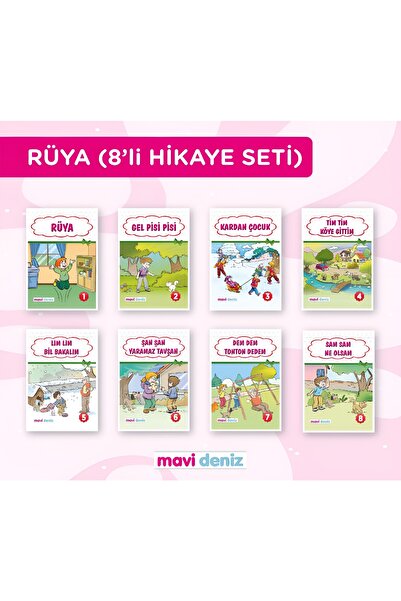 Mavi Deniz Yayınları 1. Sınıf Hikaye Seti Rüya 8'li Set Öz Kırtasiye