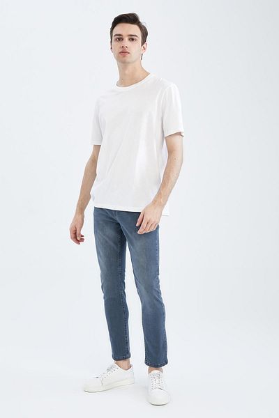 DeFacto Τζιν παντελόνι Carlo Skinny Fit Normal Waist Slim Leg Sustainable