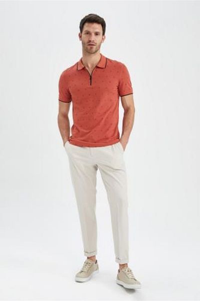 DeFacto Tricou din bumbac pieptănat, slim fit
