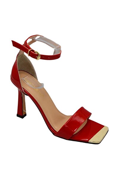 DUYGUSHOESBAG حذاء نسائي بكعب من الجلد اللامع بحزام واحد