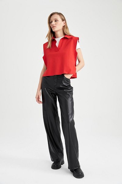 DeFacto Oversize Fit póló nyakú pulóver