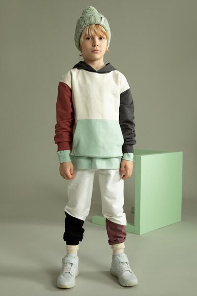 DeFacto Boys' Color Block Jogger Sweatpants