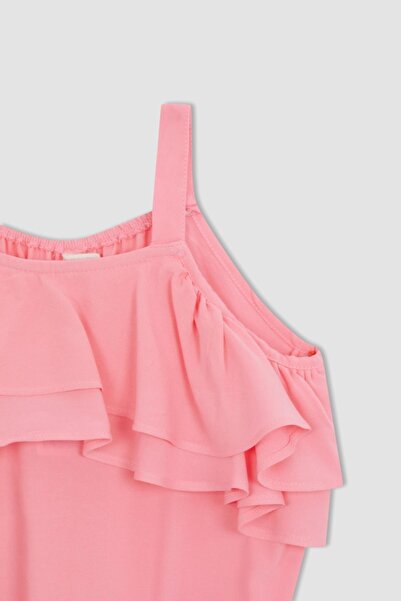 DeFacto Girl's Strappy Flounce Detailed Blouse