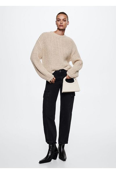 MANGO Woman Thick Knitted Knitwear Sweater