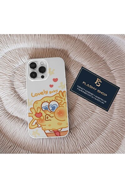 Flashy Shop حافظة شفافة بتصميم قبلة سبونج بوب اللطيفة المتوافقة مع هاتف Samsu...