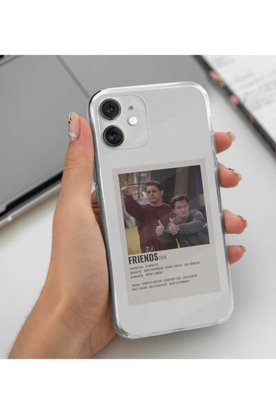 Transparent Case with Samsung Galaxy A73 Compatible Friends Minimalist Poster Design