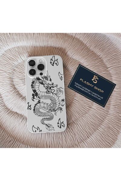 Transparent Case with Dragon Design Compatible with Samsung Galaxy A13