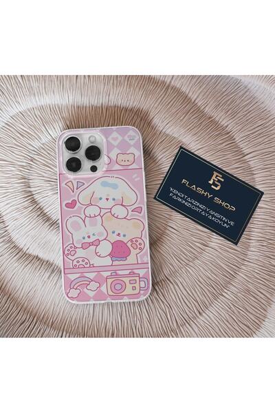 Transparent Case with Dessert Teddy Bear and Dog Design for Samsung Galaxy A70
